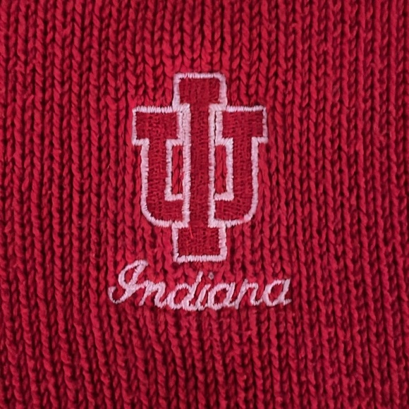 Vintage Indiana Hoosiers Basketball Bobby Knight Sweater V-Neck XXL Red - Picture 3 of 7